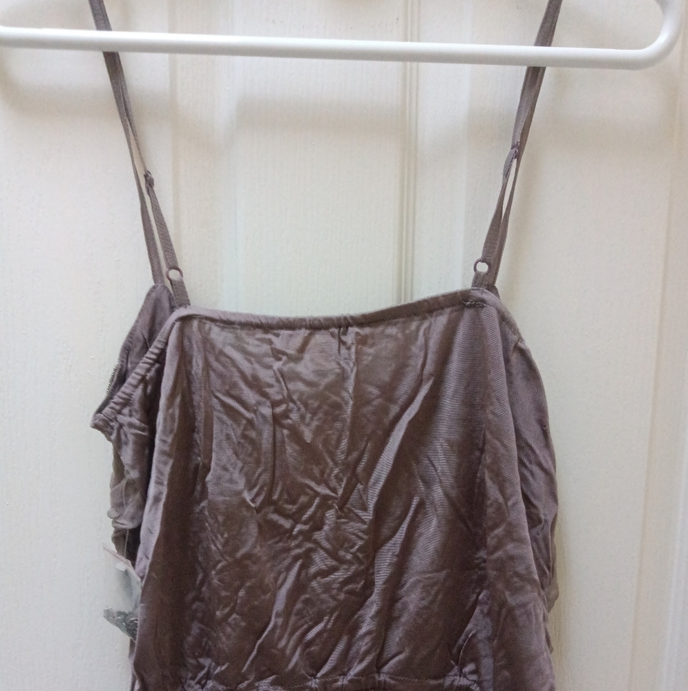 Forever 21 Dark Grey Beaded Woven Tank Top, Medium, New With Tag - Picture 9 of 9